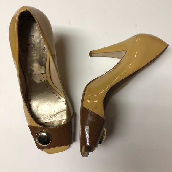 Beige and brown heels! Comfortable/ good condition - Picture 2 of 2